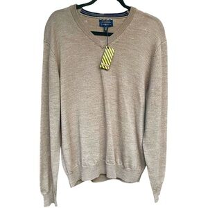 Club Room Men's Tan Crewneck Sweater Size Medium Casual Cozy